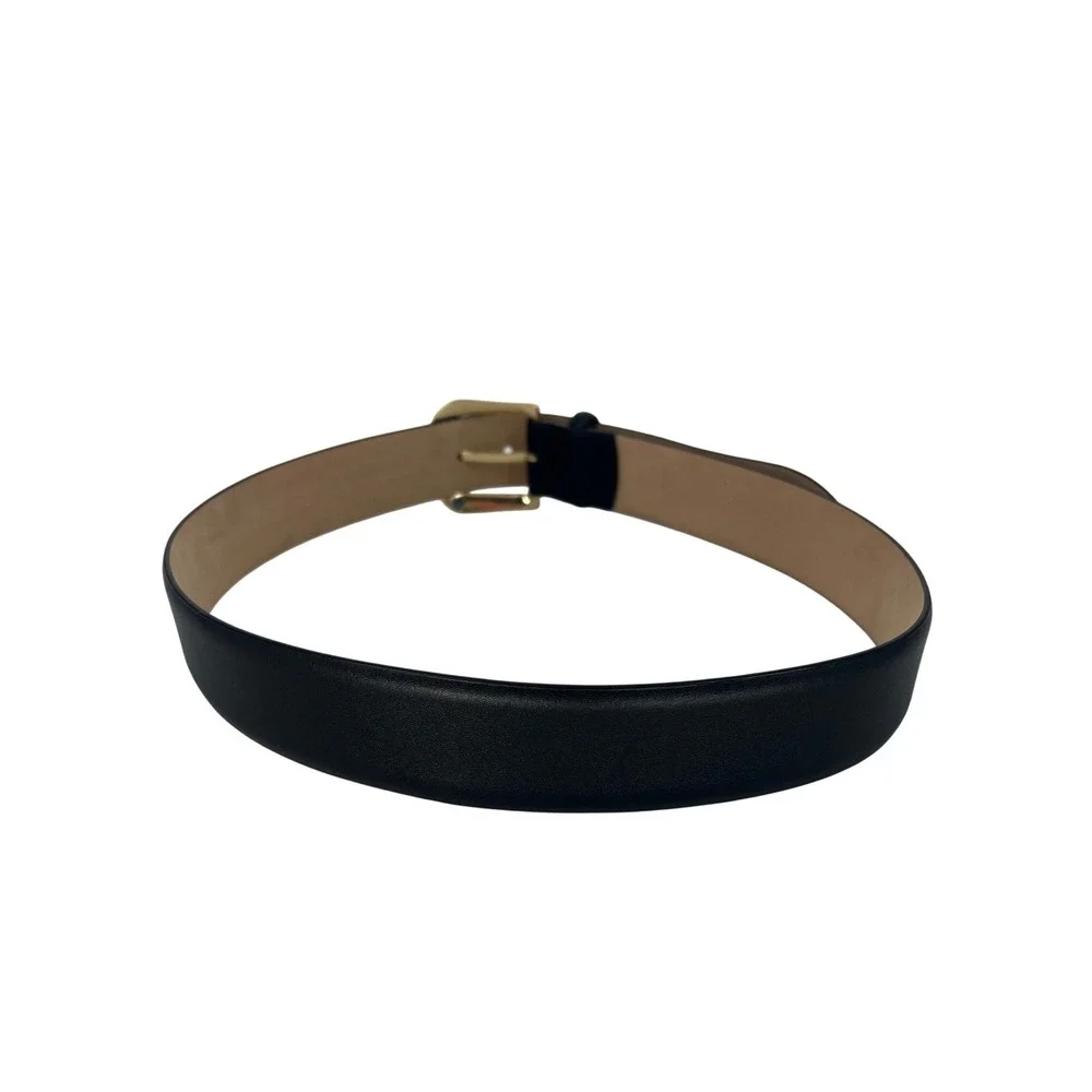 B-Low the Belt Kennedy Leather Belt Black Gold Size XS